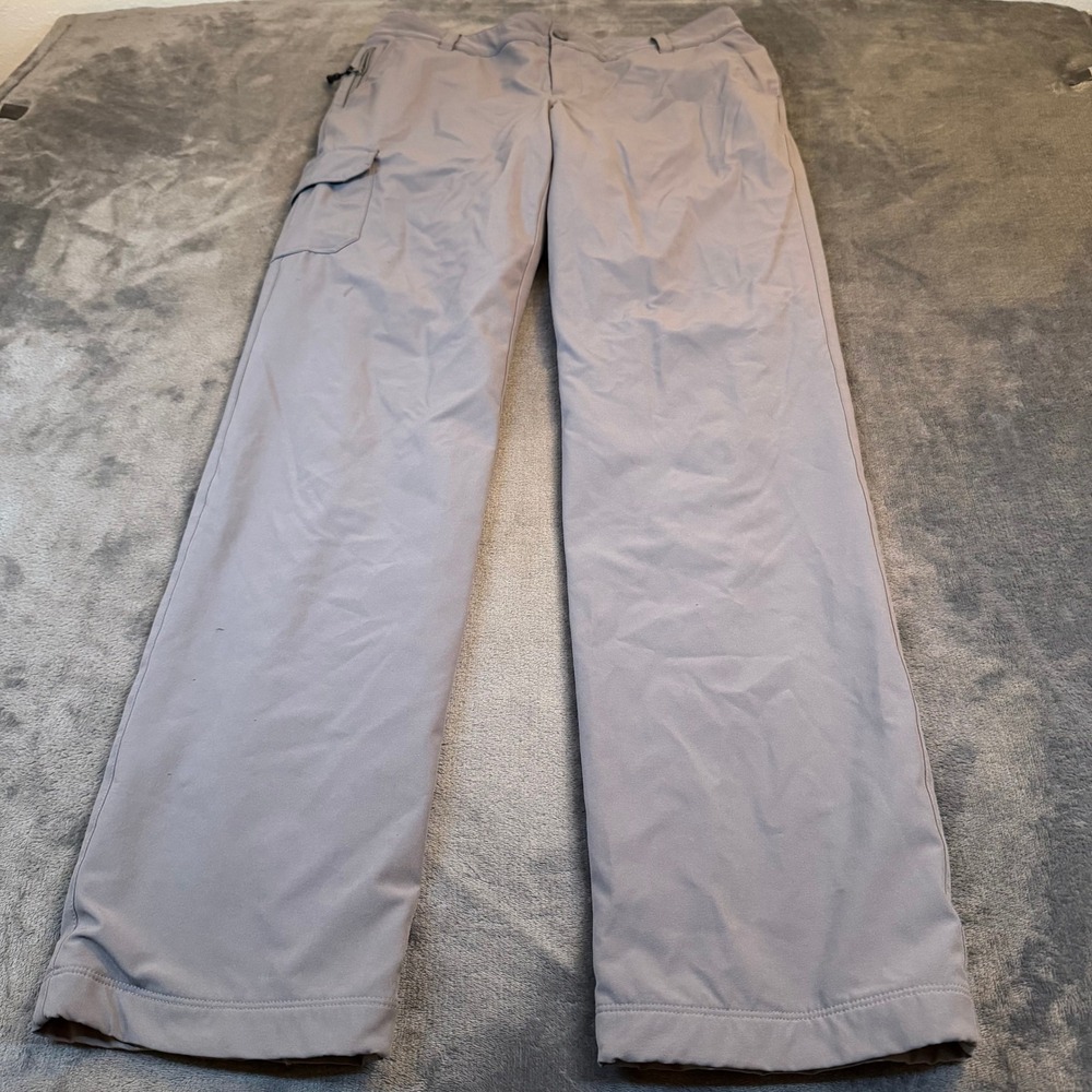 Eddie Bauer Grey‎ Straight Leg Cargo Hiking Pants Lined Womens size 4 32x32"